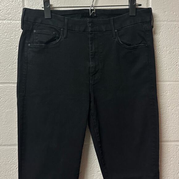 Mother Denim Black The Looker Not Guilty Black Skinny Jeans Size 32 Stretch - Picture 5 of 14